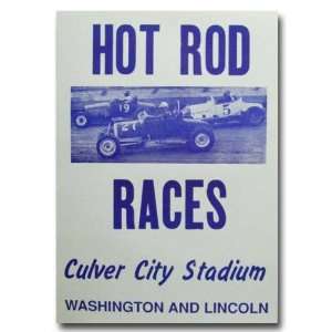  1951 Culver City Stadium Hot Rod Races Poster Print
