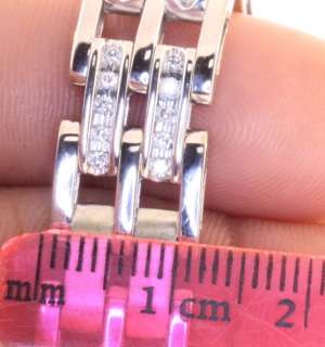 14k white gold mens diamond bracelet 8 1.10ct tw gents estate 