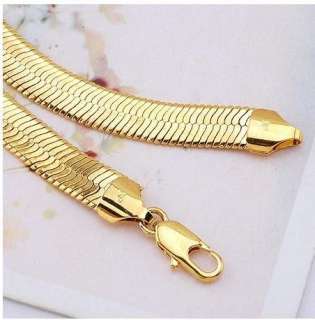   gold filled mens necklace 20.6 snake chain link 5mm wide GF jewelry