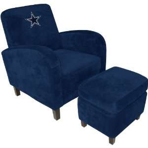  Baseline Dallas Cowboys Den Chair With Ottoman Furniture & Decor