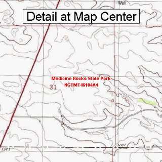  USGS Topographic Quadrangle Map   Medicine Rocks State 