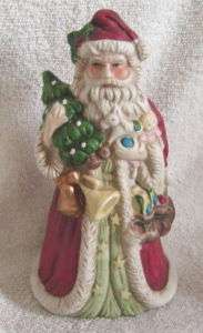 Vintage Porcelain Santa Claus Figurine Music Box  