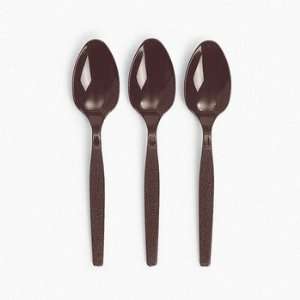  Chocolate Brown Party Spoons   Tableware & Cutlery 