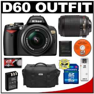  Nikon D60 Digital SLR Camera (Black/Gold) with 18 55mm AF 