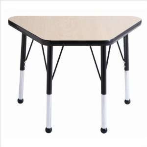   Maple Adjustable Learning Table with Black Edge and Standard Leg Ball