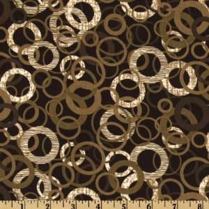  44 Wide Downtown Circles Brown Fabric By The Yard Arts 