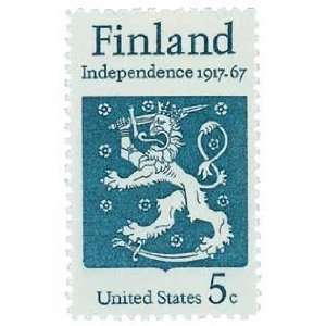     1967 5c Finnish Independence U. S. Postage Stamp Plate Block (4