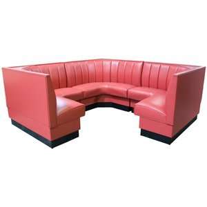  Tables & Seating AS 366 3/4 6 Channel Back Upholstered Corner Booth 