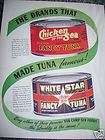 1950 Chicken Of The Sea White Star Brand Tuna Fish Ad  