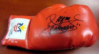 MANNY PACQUIAO AUTOGRAPHED SIGNED RED TEAM PACQUIAO BOXING GLOVE PSA 