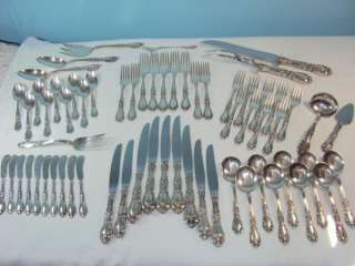   STERLING SILVER Flatware PRINCE EUGENE Pattern incl 9 Serving Pcs cp