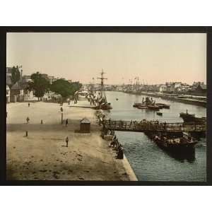   Photochrom Reprint of Merchant harbor, Lorient, France