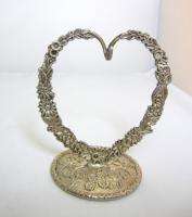   KIRK & SON CO STERLING SILVER REPOUSSE HEART POCKET WATCH HOLDER