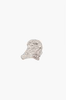 Alexander McQueen filigree skull ring for women  