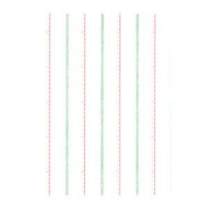   IV KZ4267 Squiggle Stripe Wallpaper, White Background/Lime Green/Pink
