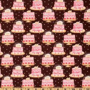  44 Wide Michael Miller Cakes Chocolate Fabric By The 