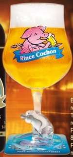 RINCE COCHON TULIP SHAPE PIG BELGIAN BEER GLASSES/PAIR 0.5 L 