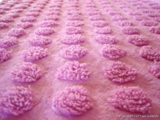   BLACK RASPBERRY COINS Vintage Chenille Bedspread Fabric for Patchwork