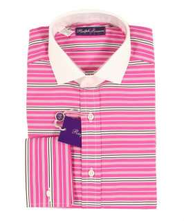 Ralph Lauren Purple Label Pink Striped Dress Shirt 15 New $475  