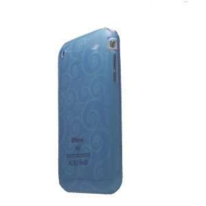  BLUE CIRCLE WAVE TOUCH THROUGH SOFT TPU RUBBER SKIN COVER 