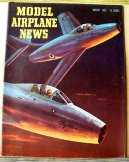 VINTAGE MODEL AIRPLANE NEWS MAGAZINE AUGUST 1952 FRENCH MYSTERE  