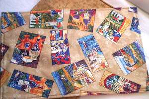 HANDCRAFTED PLACEMATS ITALIAN VINO CHIANTI FABRIC #244  