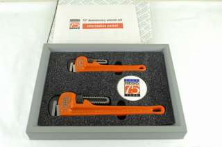   EDITION RIDGID 75TH ANNIVERSARY BOXED SET PIPE WRENCHES WRENCH  