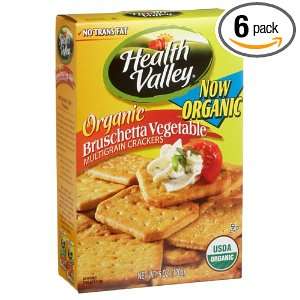   Bruschetta Vegetable, Multigrain Crackers, 6 Ounce Boxes (Pack of 6