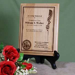 Personalized Military Memorial Wood Plaque Patio, Lawn & Garden