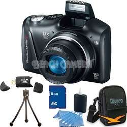 Canon Powershot SX130 IS Camera 8GB Bundle w/ Reader, Case, Tripod and 