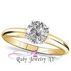   Diamond Solitaire Ring in 14K Yellow Gold (Color G H Clarity I1 I2