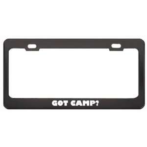  Got Camp? Boy Name Black Metal License Plate Frame Holder 
