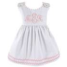   Garden Princess Pique Dress in White with Light Pink Trim   Size 3T