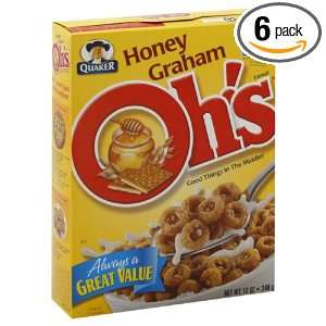 Quaker Honey Graham, 12 ounces (Pack of6)  Grocery 