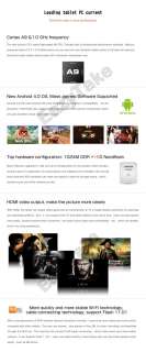 10 Zenithink C91 Upgrade Android 4.0 RAM 1024MB HDD 16GB Tablet 
