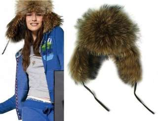 Real Genuine Raccoon Fur Russian Style Women Cap/Chapka/Hat For Winter 