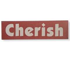 cherish country red with off white lettering a very nice primitive 