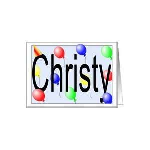  Christys Birthday Invitation, Party Balloons Card Toys & Games