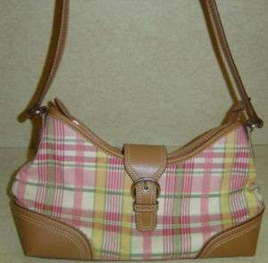 NEW PINK, YELLOW & GREEN PLAID RELIC BRAND PURSE / TOTE  
