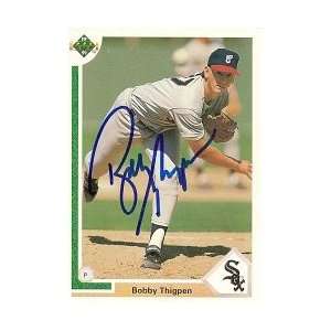 Bobby Thigpen Chicago White Sox 1991 Upper Deck Signed Card