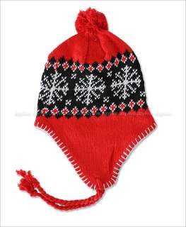   Heart Design Winter Ski Trapper Beanie Hat Boy/ Girl Youth Size  