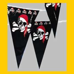    Pirate Party Pennant Banner w/ 48 Flags 100 ft Toys & Games