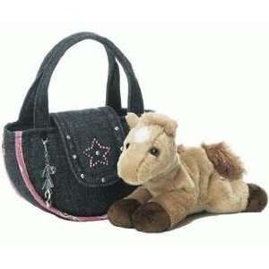 Plush Precious Pony Horse Fancy Pals Pet Carrier   8 Plush With In 