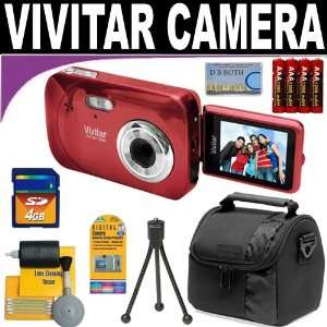  Vivitar iTwist HD 7028 7.1 MP 4x Digital Zoom Camera (Red 
