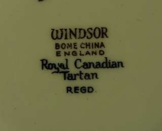 WINDSOR TEACUP & SAUCER   ROYAL CANADIAN TARTAN TEA CUP  