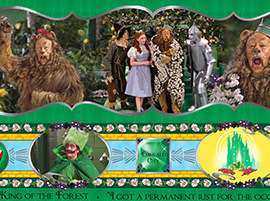 Quilting Treasures Wizard of Oz Great & Powerful Oz 20633G Stripe 