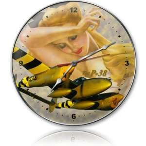   Gold Pinup Girls Clock   Victory Vintage Signs