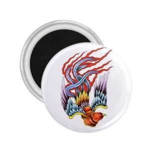  NEW Tattoo Phoenix Bird Fridge Souvenir Magnet 2.25 Free 