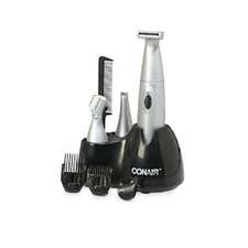 combines a precision nose/ear hair trimmer with multi purpose goatee 