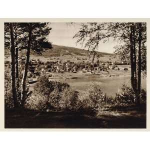   River Sweden Swedish Town   Original Photogravure